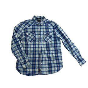 LUCKY BRAND Saturday Classic Fit Button Down Shirt Men's LG Western Pearl Snap‍